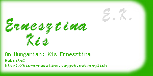 ernesztina kis business card